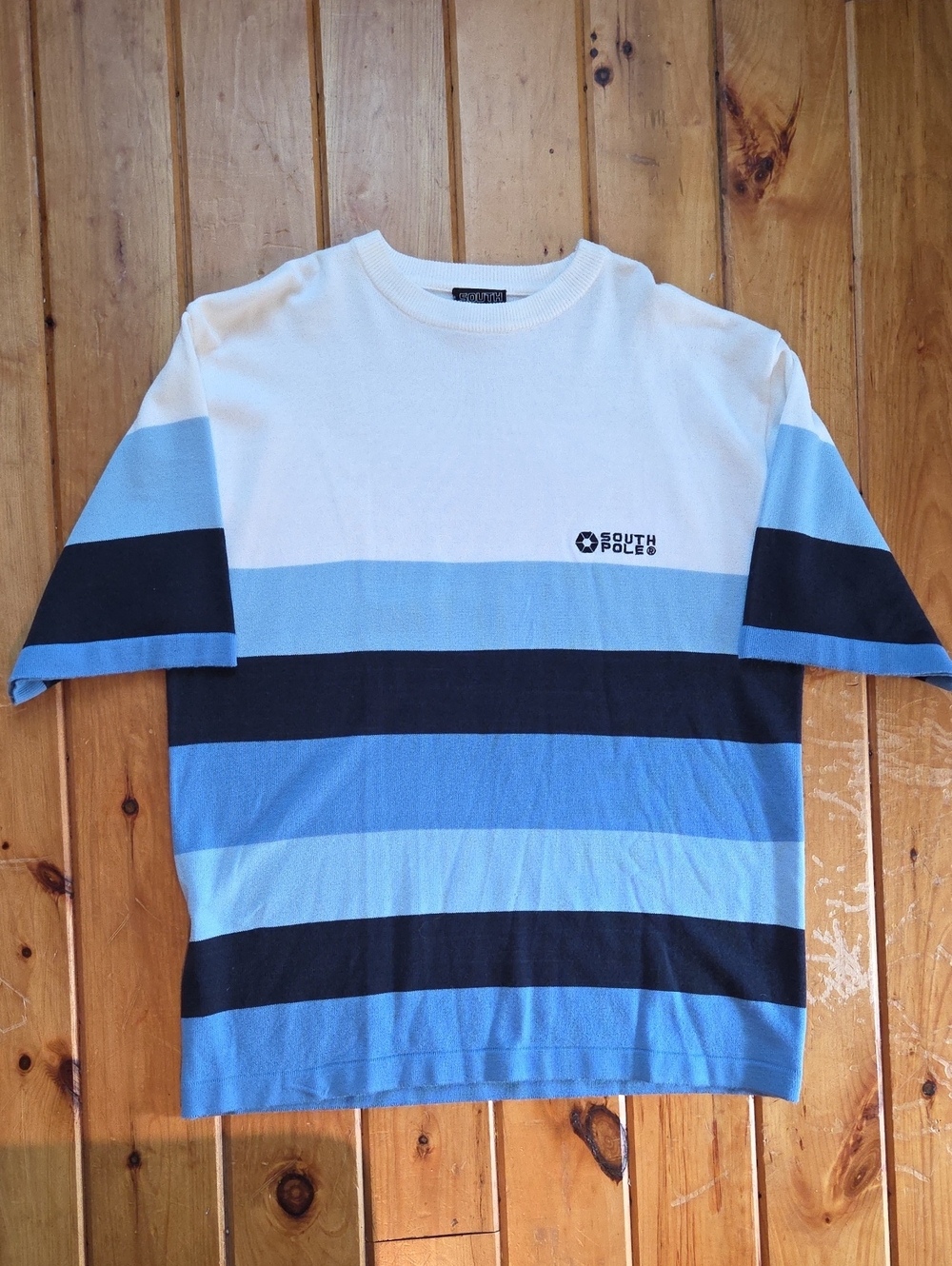 South Pole Striped Heavy Weight T-Shirt Size XL